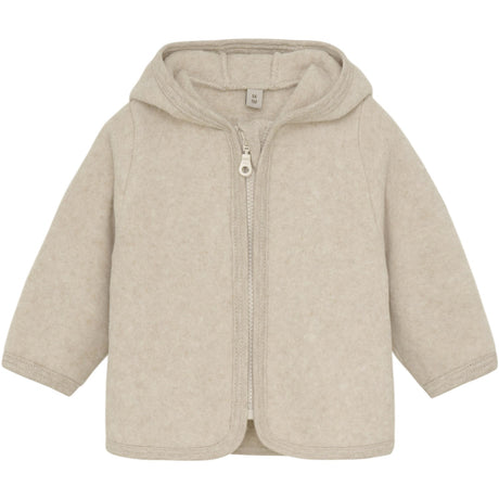 Huttelihut Camel Melange Jacket Ears Cotton Fleece