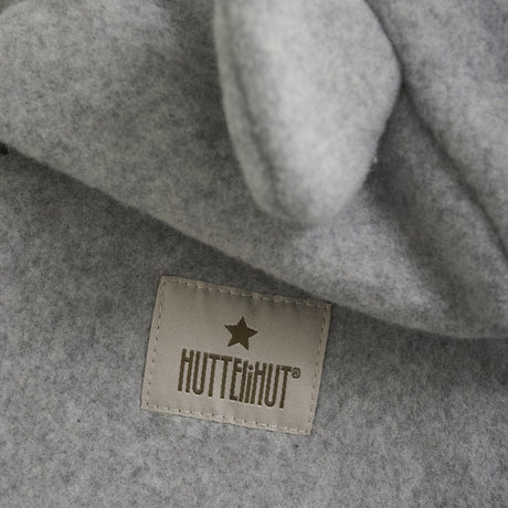 Huttelihut Light Grey Melange Jacket Ears Cotton Fleece