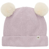 Huttelihut Cloud Gray Hat Knit w. Pompoms