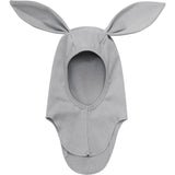 Huttelihut Light Grey Melange Balaclava Ears Cotton Rib