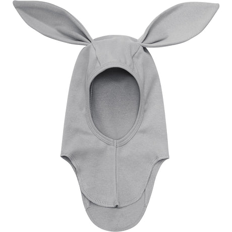 Huttelihut Light Grey Melange Balaclava Ears Cotton Rib