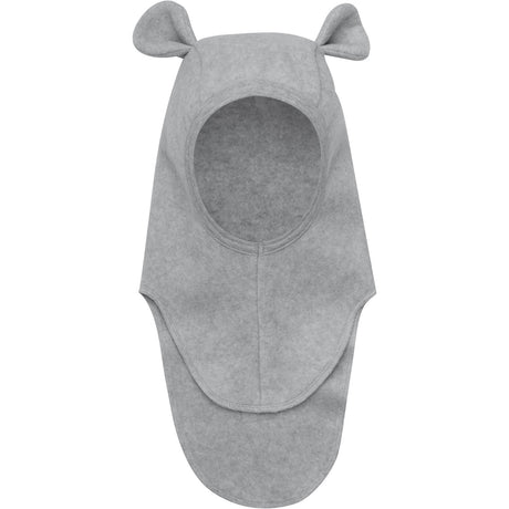 Huttelihut Light Grey Melange Balaclava Ears Cotton Fleece
