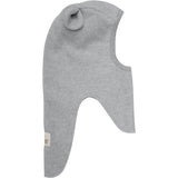 Huttelihut Light Grey Melange Balaclava Ears Cotton Fleece