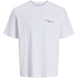 Jack & Jones Junior Bright White Retiro Back T-Shirt Crew Neck