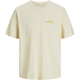 Jack & Jones Junior Antique White Retiro Back T-Shirt Crew Neck