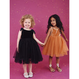 Dolly by Le Petit Tom Black Dolly Universe Velvet Cosmic Strings Tutu Dress