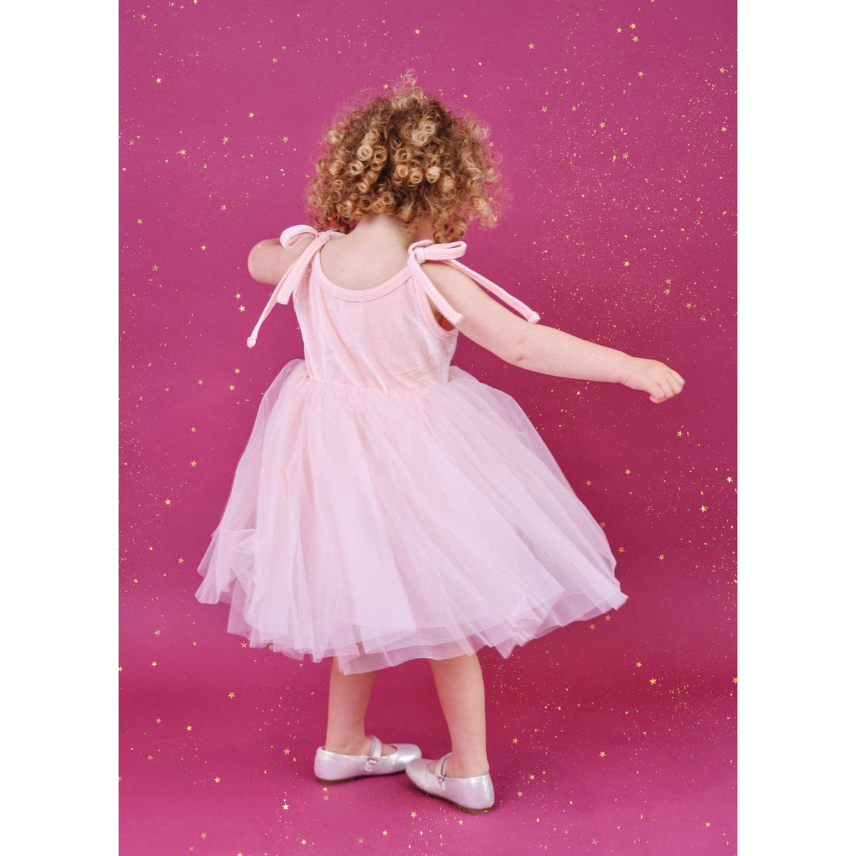 Dolly by Le Petit Tom Pink Dolly Universe Velvet Cosmic Strings Tutu Dress