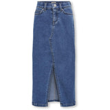 kids ONLY Medium Blue Denim Siri Front Slit Skirt Denim