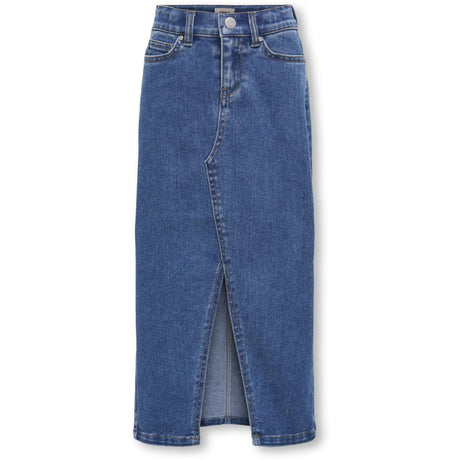 kids ONLY Medium Blue Denim Siri Front Slit Skirt Denim