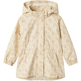 Lil'Atelier Bleached Sand Gerda Long Jacket AOP Fo
