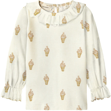 Lil'Atelier Turtledove Ice Cream Gavo Eug Slim Blouse
