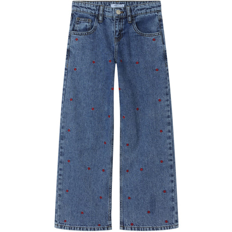 Name It Medium Blue Denim Heart Bella Wide Jeans