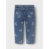 Name It Medium Blue Denim Butterfly Bella Mom Embroidery Jeans