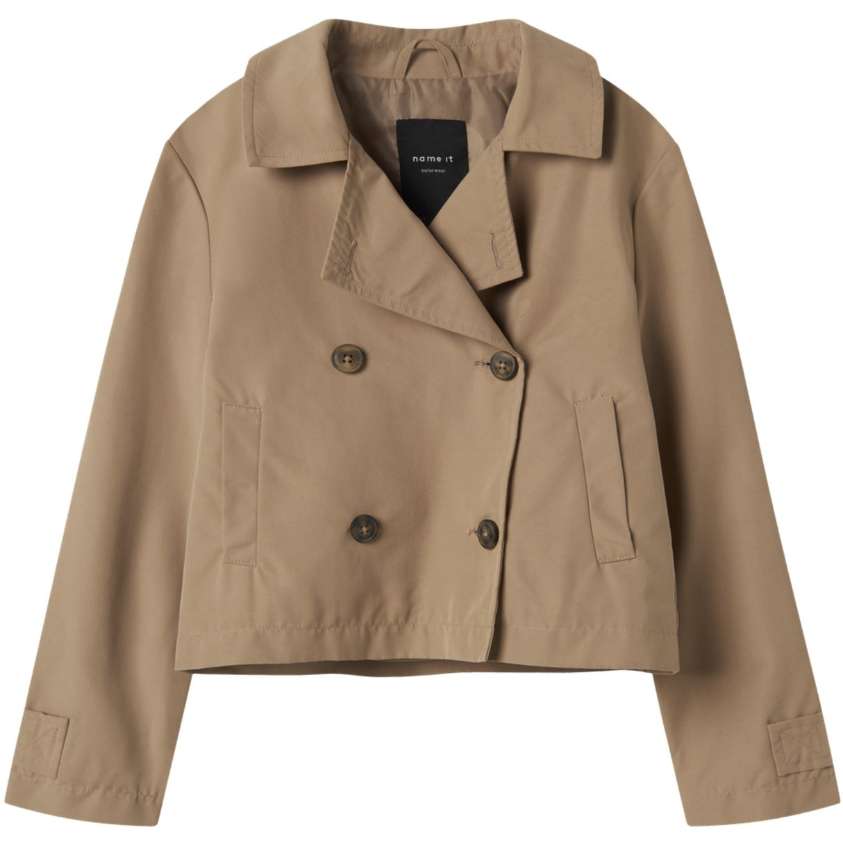 Name It Savannah Tan Madelin Trenchcoat Short