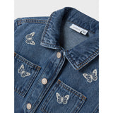 Name It Medium Blue Denim Butterfly Nina Embroidery Denim Jacket