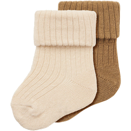 Name It Summer Sand Elmwood Nogat 2-Pack Socks