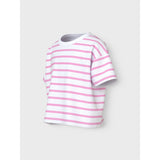 Name It Bright White Pink Frosting Vitanni Short Relaxed T-Shirt