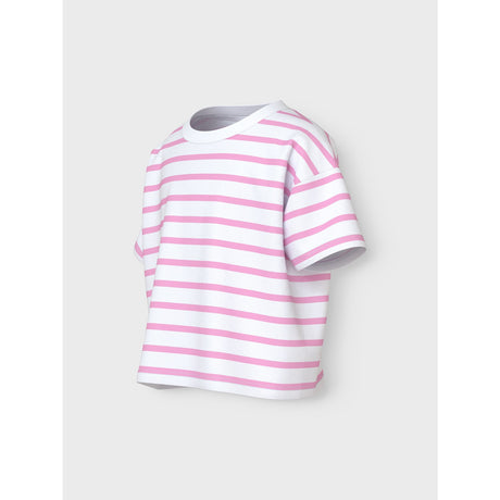 Name It Bright White Pink Frosting Vitanni Short Relaxed T-Shirt
