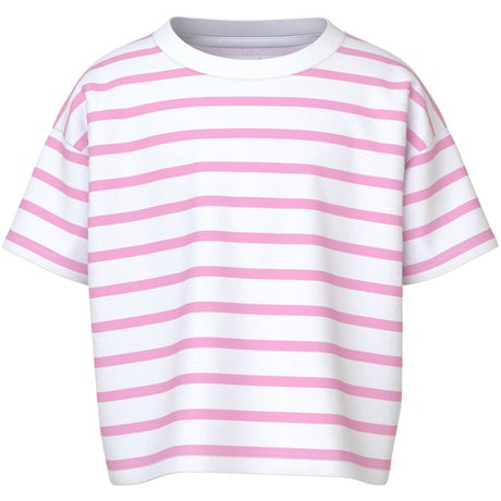 Name It Bright White Pink Frosting Vitanni Short Relaxed T-Shirt