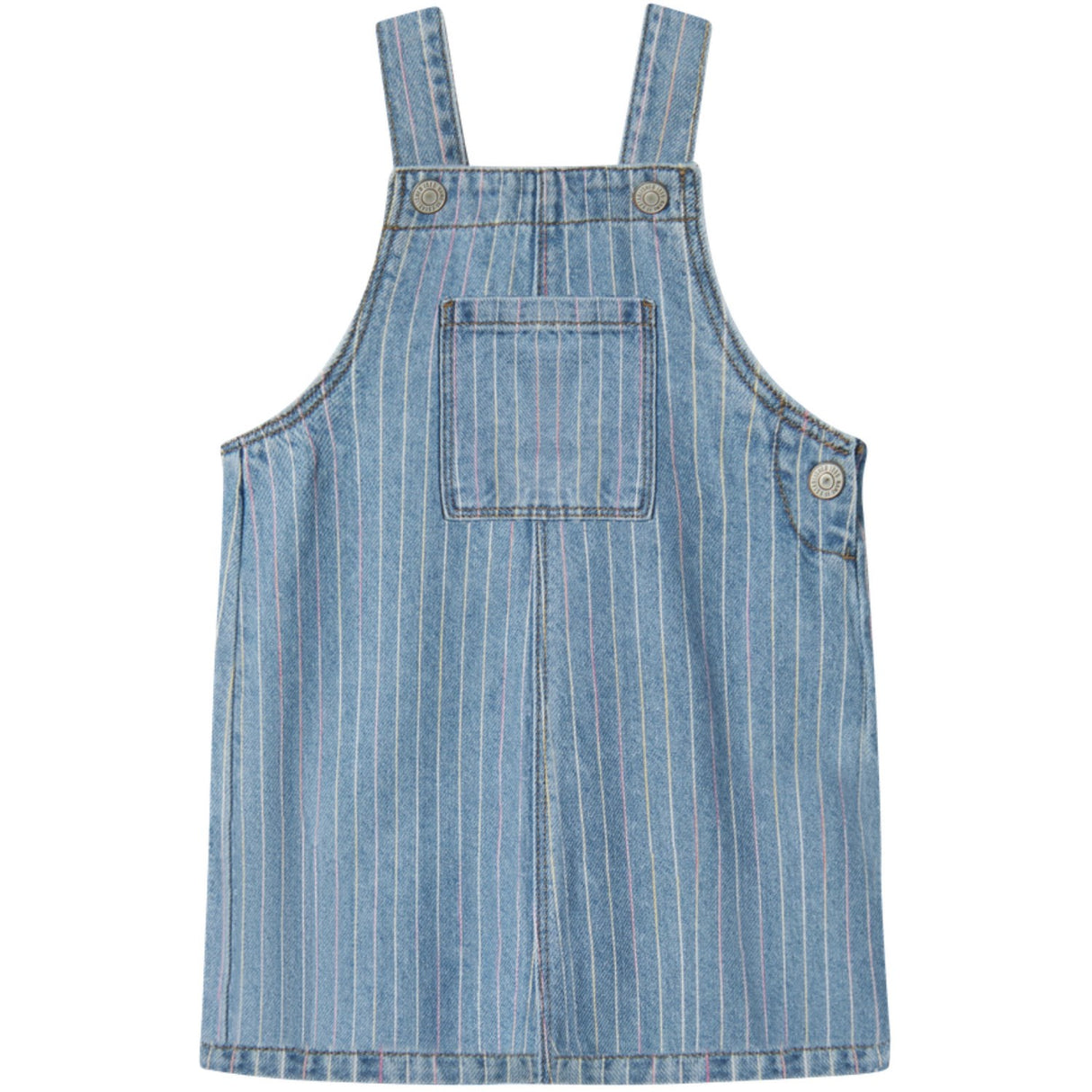 Name It Light Blue Denim Multi Macie Stripe Denim Spencer Dress
