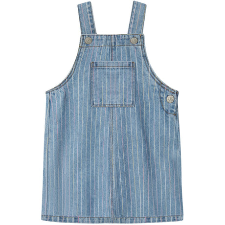 Name It Light Blue Denim Multi Macie Stripe Denim Spencer Dress