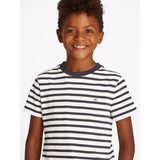 Tommy Hilfiger Dark Night Navy White Breton Stripe Essential Cotton Reg T-Shirt