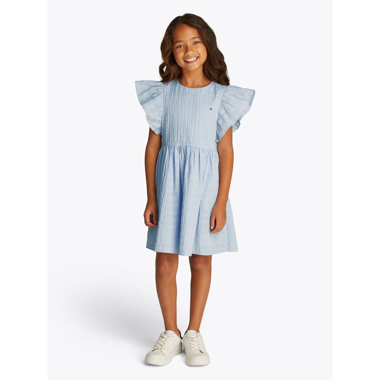 Tommy Hilfiger Breezy Blue Textured Cotton Dress SS