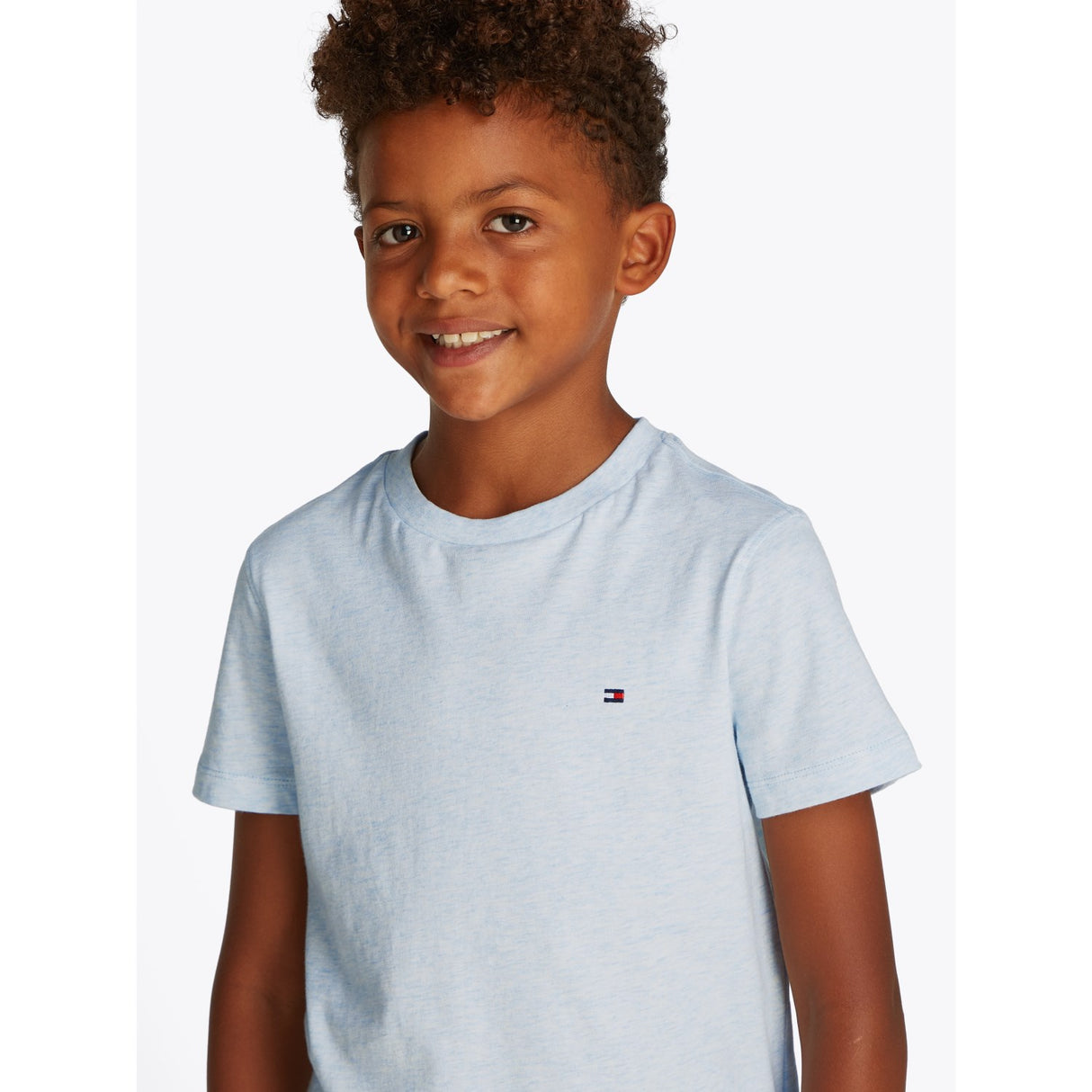 Tommy Hilfiger Breezy Blue Heather Essential Cotton Reg T-Shirt