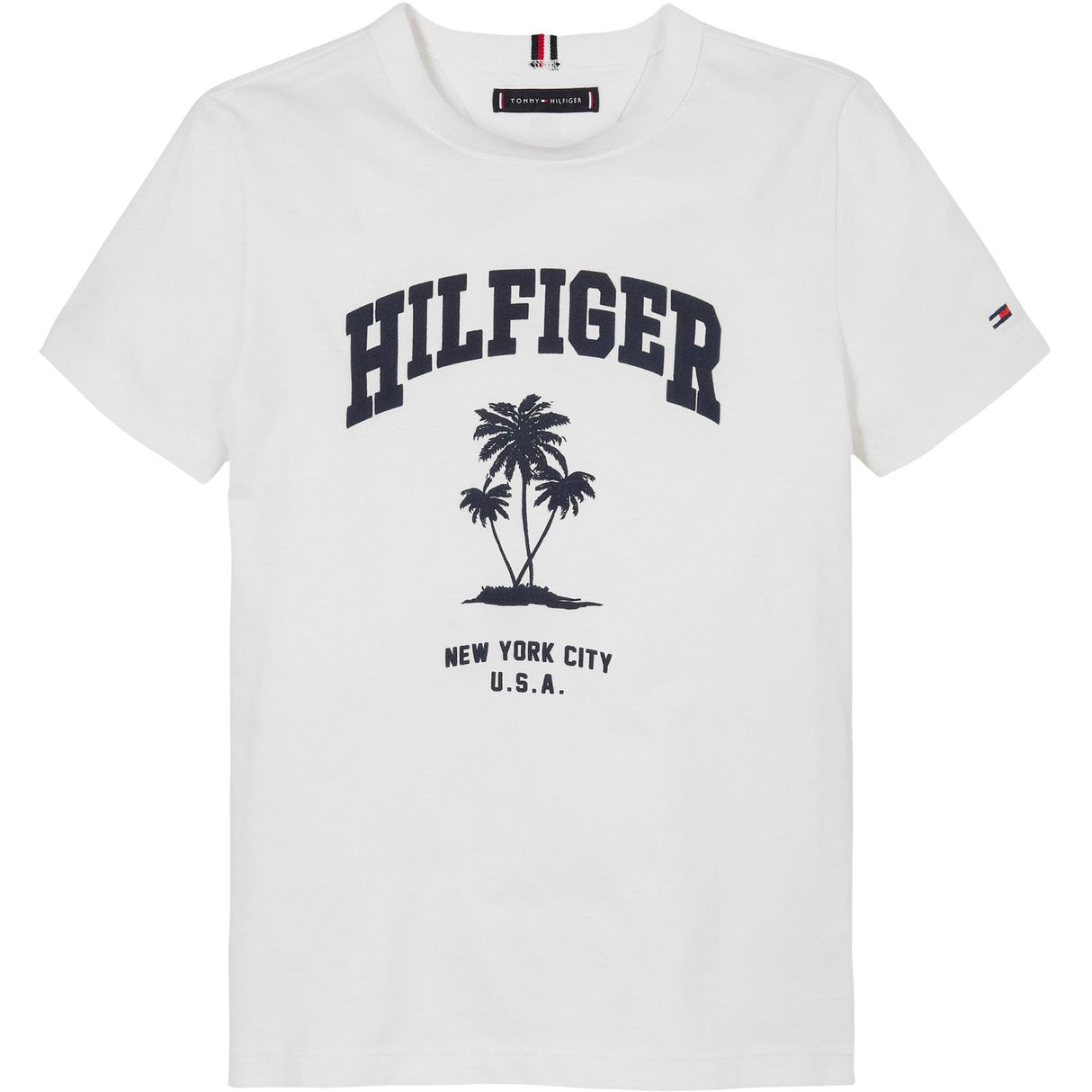 Tommy Hilfiger White Hilfiger Palm Print T-Shirt
