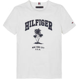 Tommy Hilfiger White Hilfiger Palm Print T-Shirt