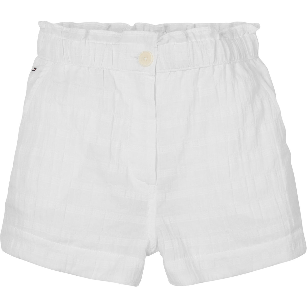 Tommy Hilfiger White Textured Cotton Shorts