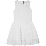 Tommy Hilfiger White Embroidered Cotton Dress