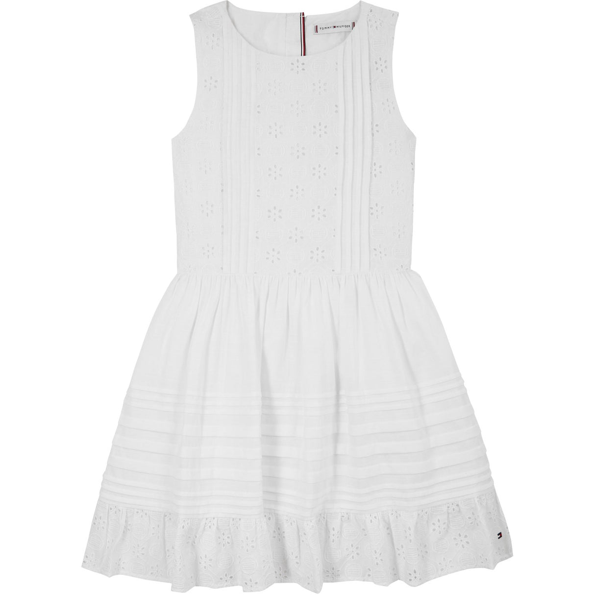 Tommy Hilfiger White Embroidered Cotton Dress