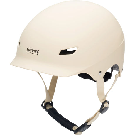 Trybike Cream Bike Helmet With retrolook