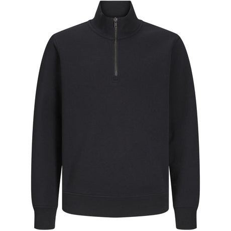 Jack & Jones Junior Black Bradley Sweatshirt Half Zip Noos