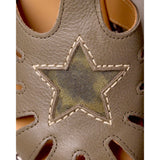 Angulus Forrest/Marshland print Leathersandal Med Stjernedetalje