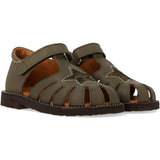 Angulus Forrest/Marshland print Leathersandal Med Stjernedetalje
