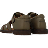 Angulus Forrest/Marshland print Leathersandal Med Stjernedetalje