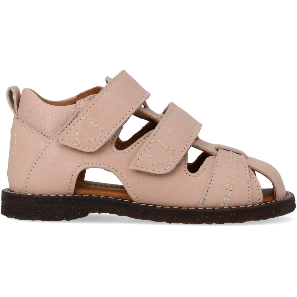 Angulus Rosebud Beginner Sandal Med Kontrast Hjertebroderi
