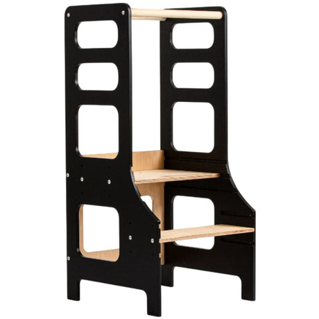 Duck Woodworks Adjustable Kitchen Tower Black