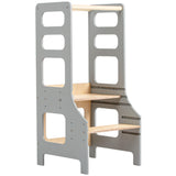 Duck Woodworks Adjustable Kitchen Tower Grey