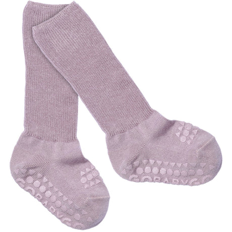 Gobabygo Lavender Glitter (Lilac Shadow) Non-Slip Socks In Bamboo