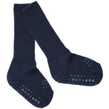 Gobabygo Midnight Blue Non-Slip Socks In Merino Wool