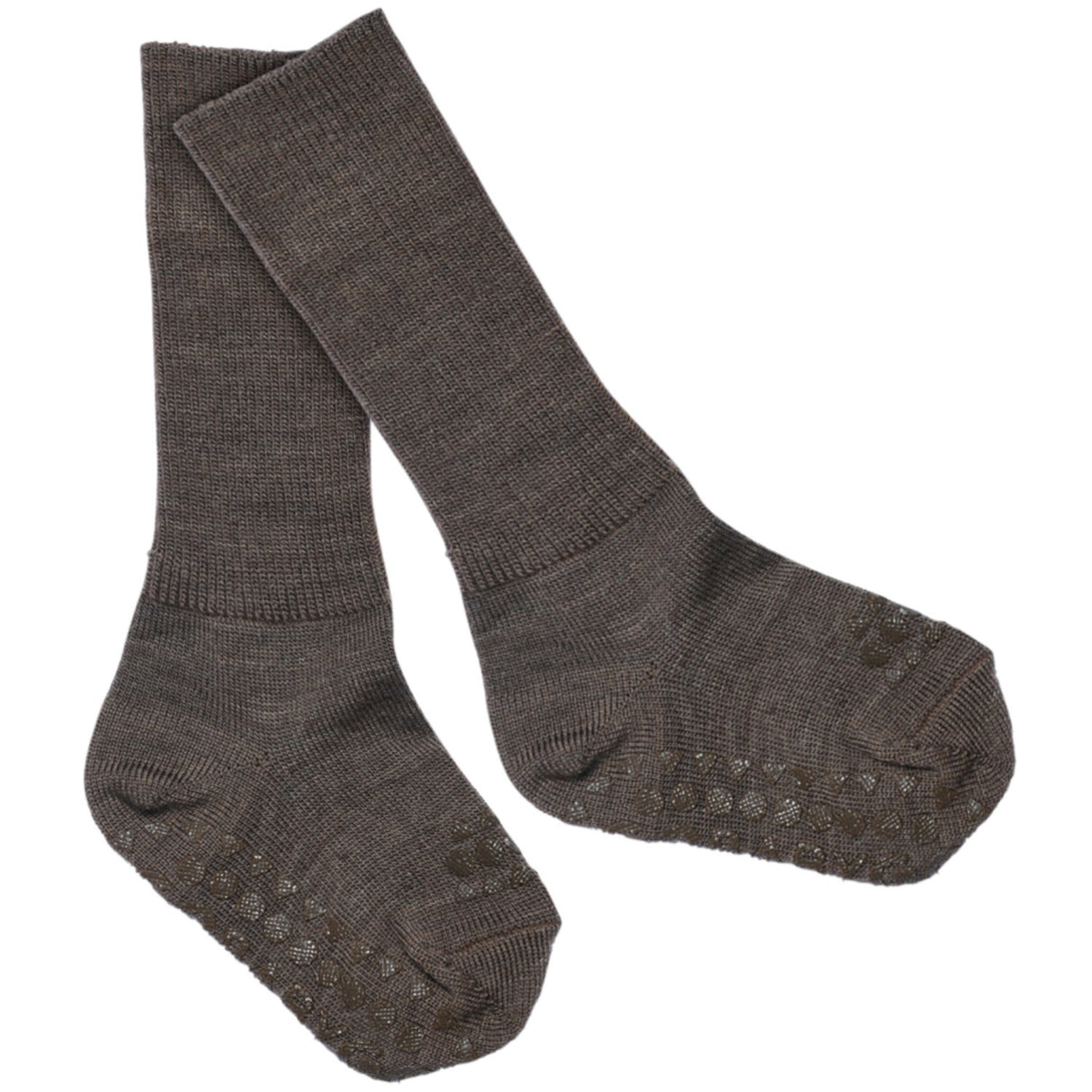 Gobabygo Chestnut Non-Slip Socks In Merino Wool