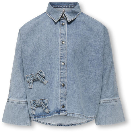 kids ONLY Light Blue Denim Grace 7/8 Bow Shirt Denim