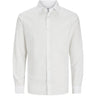 Jack & Jones Junior White Breeze Linen Blend Shirt