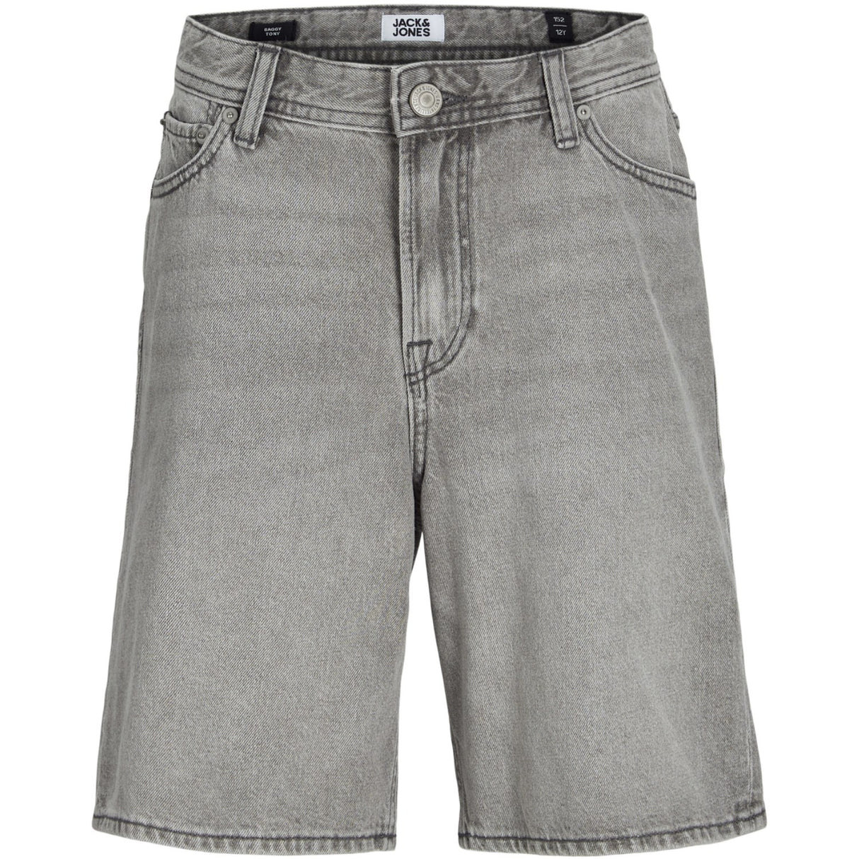 Jack & Jones Junior Grey Denim Tony Original Shorts Mf 928