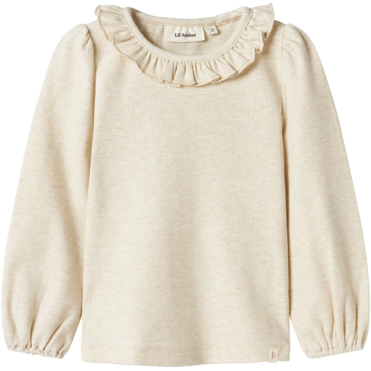 Lil'Atelier Turtledove Melange Darla Slim Blouse
