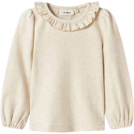 Lil'Atelier Turtledove Melange Darla Slim Blouse
