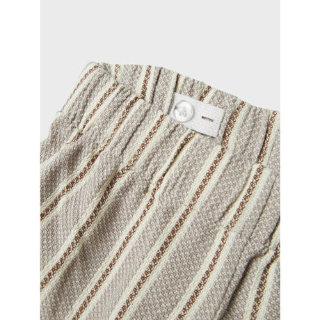 Lil'Atelier Mourning Dove Frede Stripe Loose Shorts